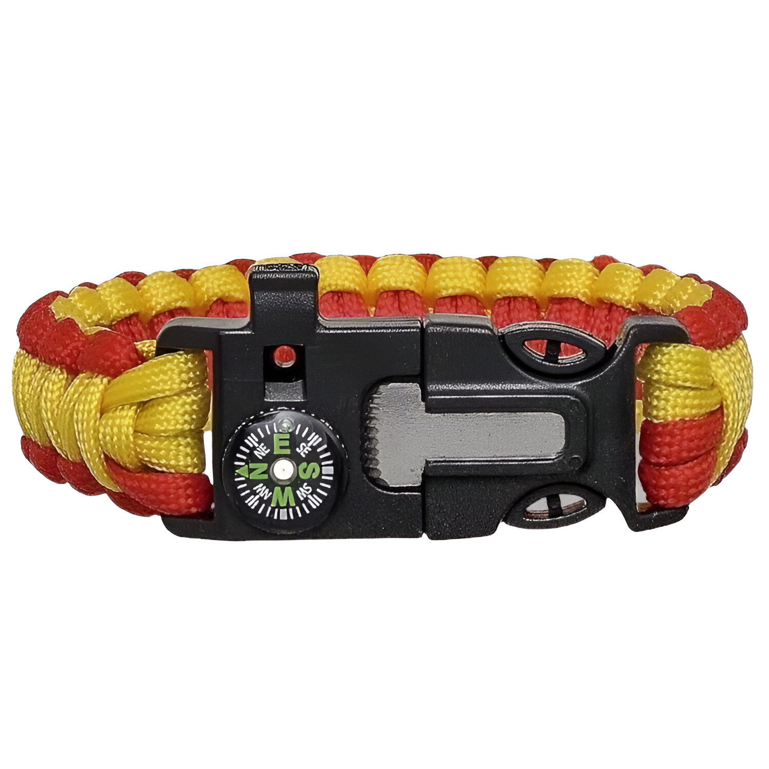 JKR Survival paracord náramok, červeno-žltý