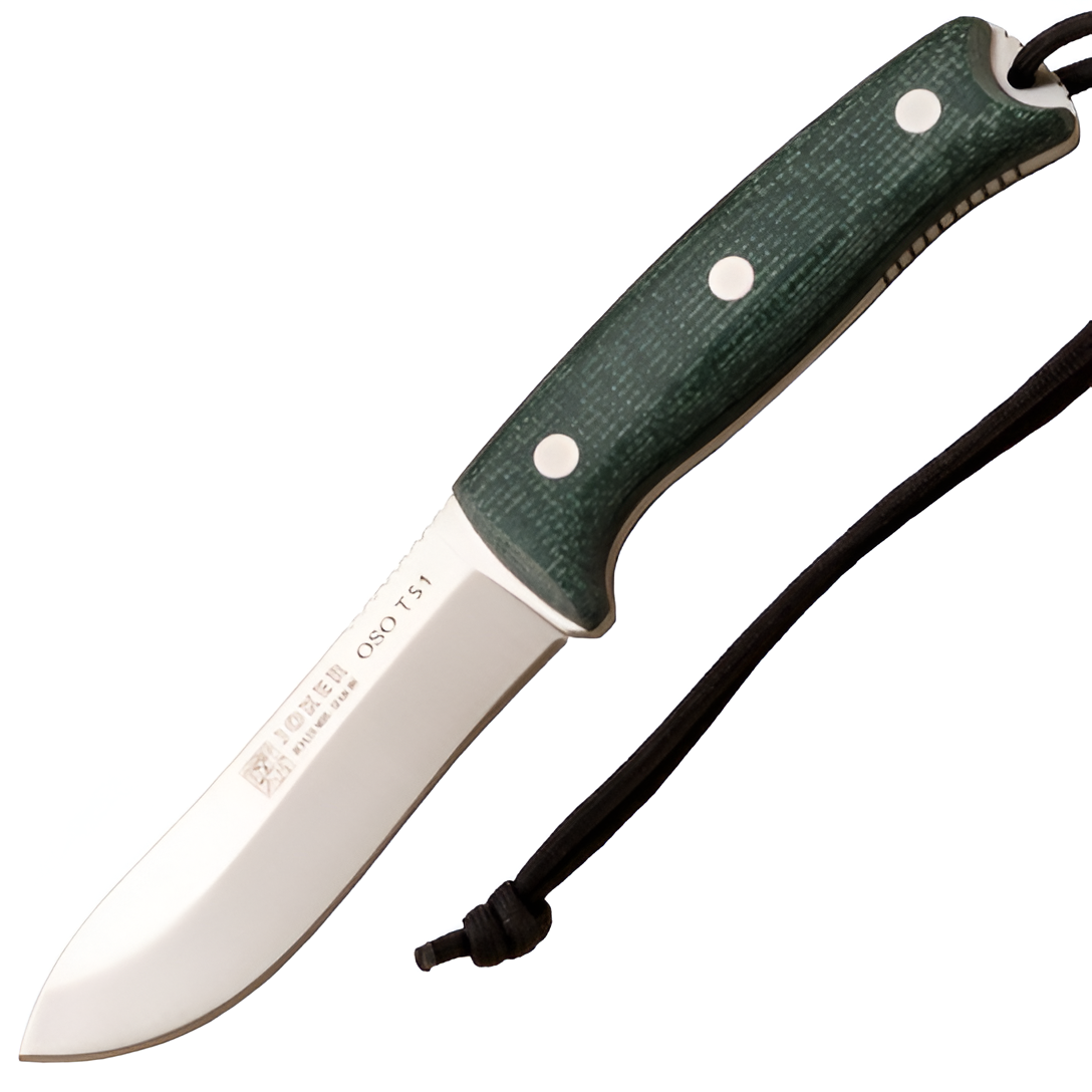 Joker OSO TS1 - Bushcraftový nôž s kresadlom, 11,5 cm, micarta, zelený