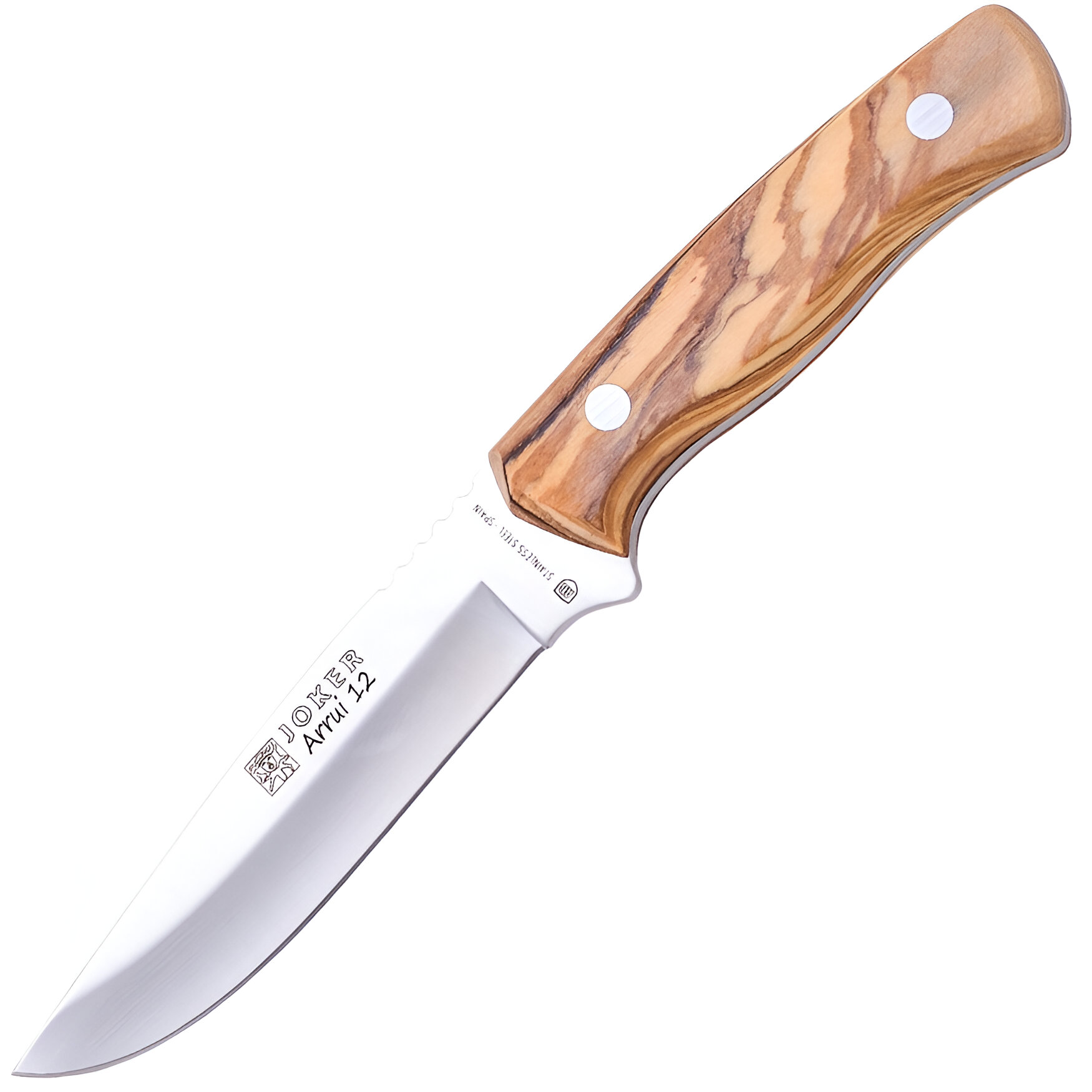 Joker Arrui 12 - Bushcraftový nôž, 12 cm, olivové drevo